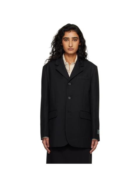 Dunst Black 3 Button Wool Blazer
