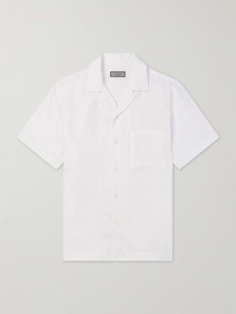 Canali Camp-Collar Linen Shirt