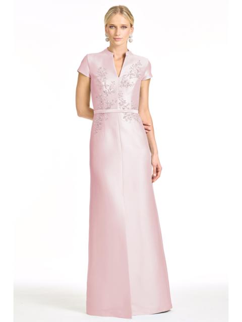 SACHIN & BABI EMBELLISHED CHARLOTTE GOWN - ROSE QUARTZ
