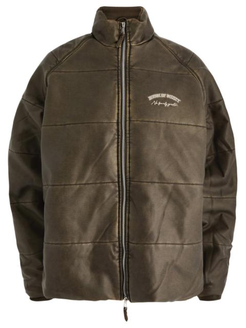 House of Sunny House OF Sunny Logo-embroidered Quilted Faux Leather Jacket