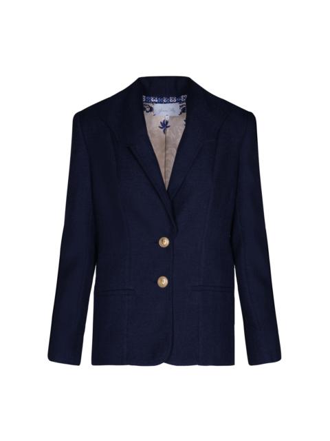 Johanna Ortiz Vision Quest Linen Jacket navy