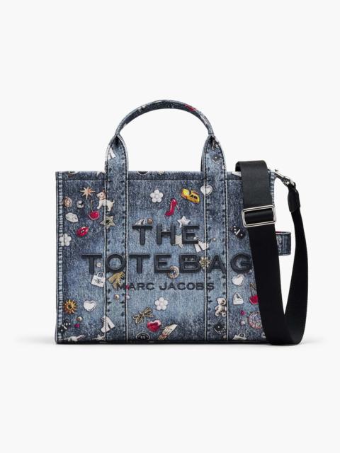 Marc Jacobs THE TROMPE L'OEIL TRINKET CANVAS MEDIUM TOTE BAG