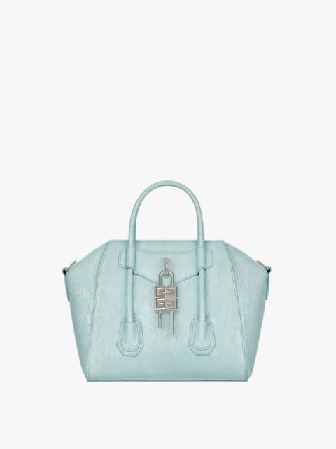 Givenchy MINI ANTIGONA LOCK BAG IN SHINY TEXTURED LEATHER