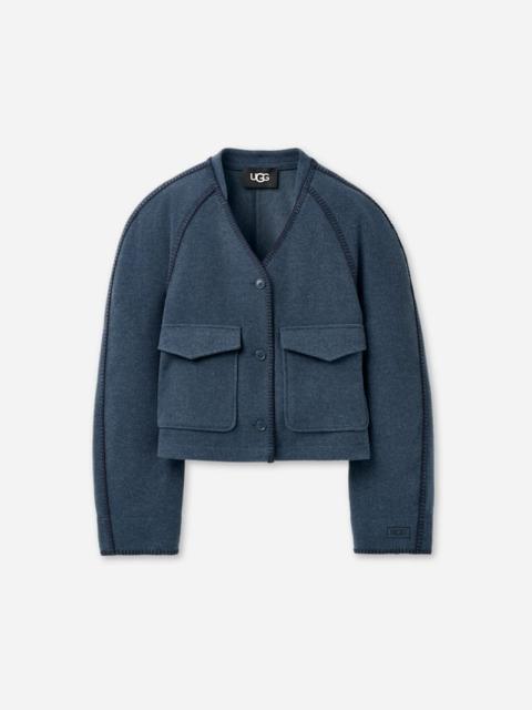 UGG ® Women's Rina Button-Up Top Tops in Indigo Heather