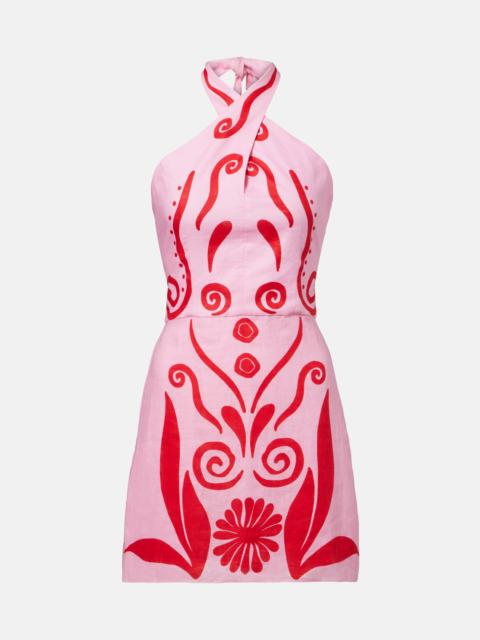 CALA de la CRUZ Veneta printed linen minidress