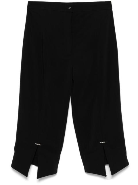 MUGLER pierced cropped trousers