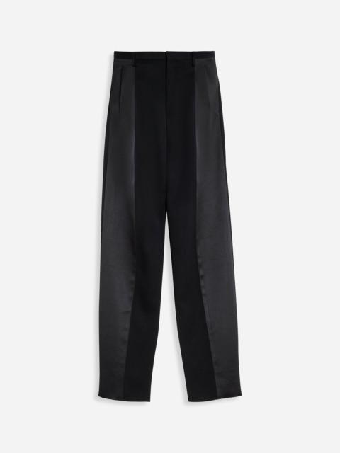 TWO PLEATED PANTS WITH CONTRASTING PANELS