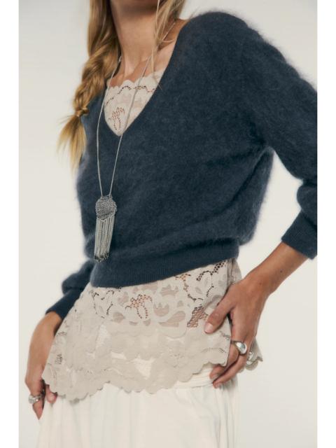 FREE PEOPLE We The Free Felicia Brushed Cashmere Sweater