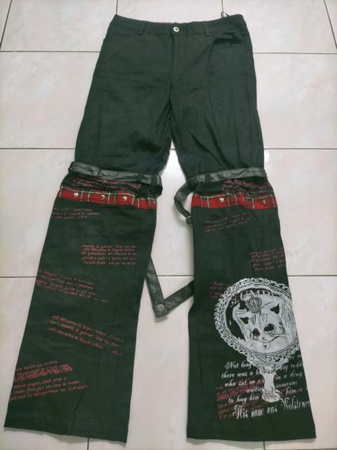パンツ blood storm bondage flare pants Y2K punk Vintage Bloodstorm bondage pants with zippered hems, y2k