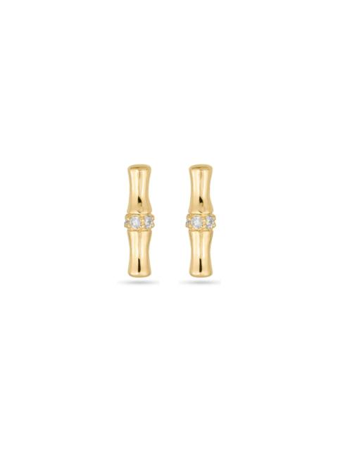 STONE AND STRAND Pave Bamboo Studs
