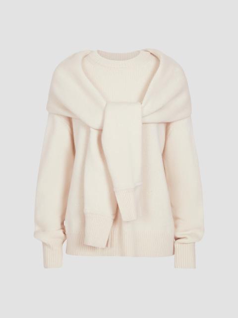 TWP Women's Rib-Knit Cashmere Shrug Sweater - Almond Milk