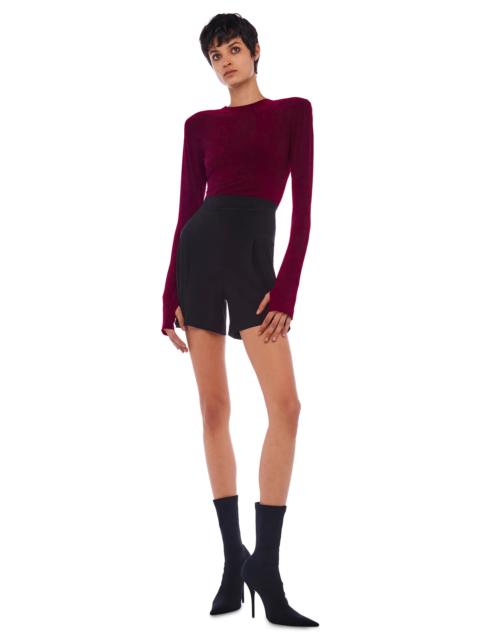 NORMA KAMALI SHOULDER PAD CREW TOP