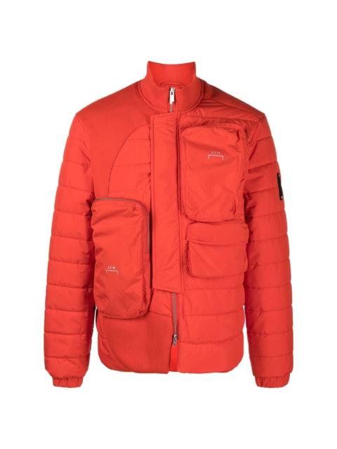 zip-pocket padded jacket