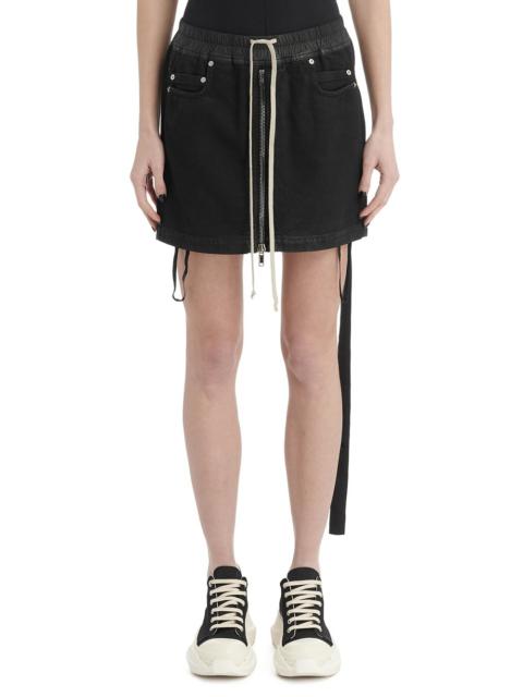 Rick Owens DRKSHDW Black Denim Mini Skirt