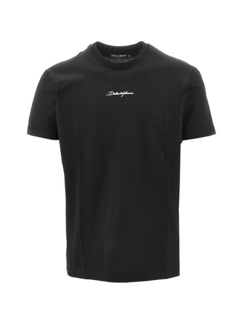 Dolce & Gabbana logo-embroidered T-shirt