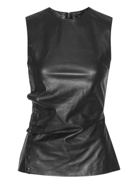 ROTATE side-buttoned leather top