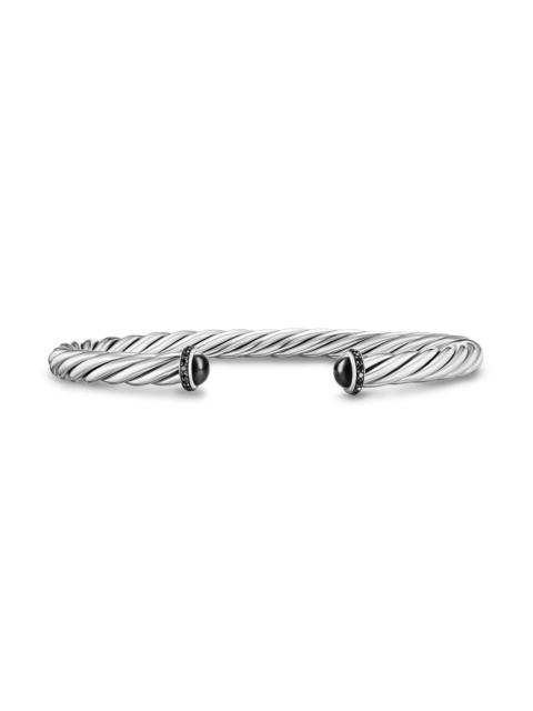 DAVID YURMAN Men's Cable Cuff Bracelet in Sterling Silver - Black Onyx