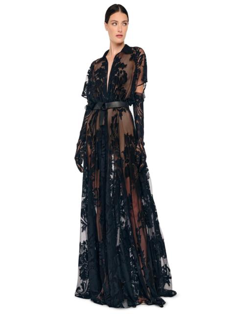 NORMA KAMALI SUPER OS BF NK SHIRT FLARED GOWN