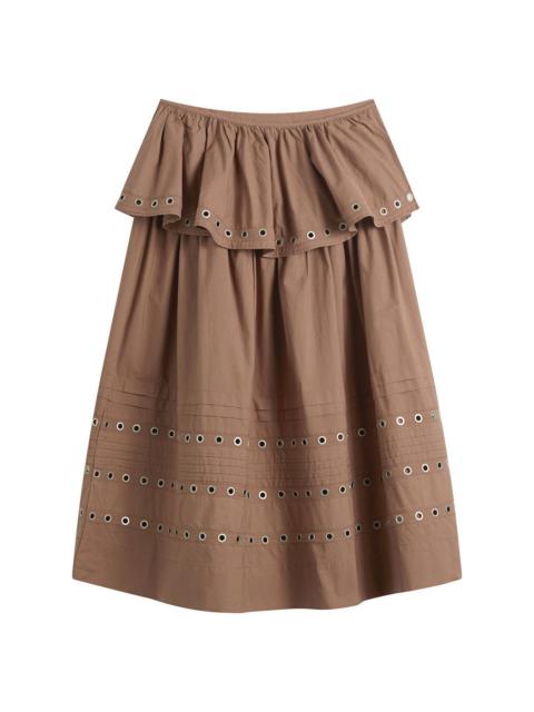 DAMSON MADDER. Damson Madder Anika Eyelet Skirt