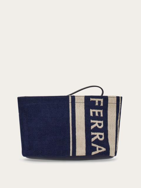 FERRAGAMO Jacquard fabric pouch