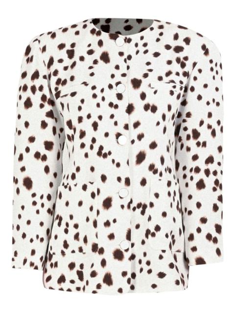 ROWEN ROSE dalmatian-pattern button-fastening jacket