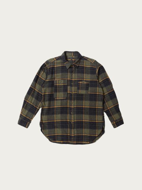 Engineered Garments Work Shirt - Yellow/Grey Cotton Plaid Flannel