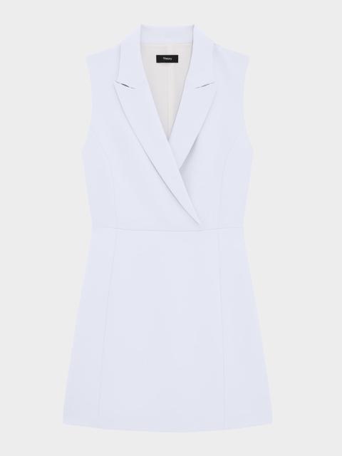 Theory Admiral Crepe Sleeveless Blazer Mini Dress