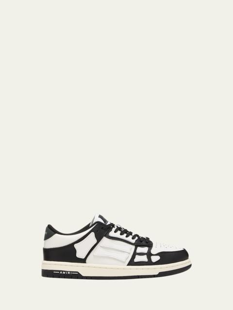 AMIRI Skel Bicolor Leather Low-Top Sneakers