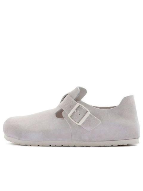 BIRKENSTOCK Birkenstock London Suede Leather Narrow Fit 'Antique White' 1024626