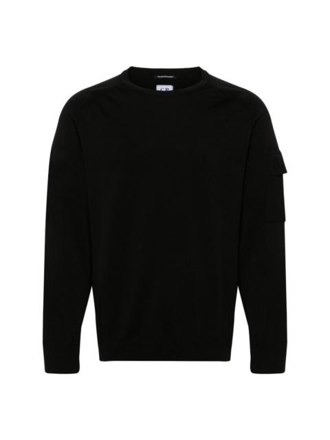 logo-appliquÃ© fine-knit jumper