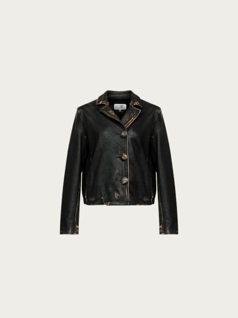 MM6 Maison Margiela Car Coat - Brown Worn