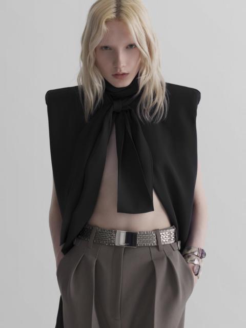 MUGLER black draped top