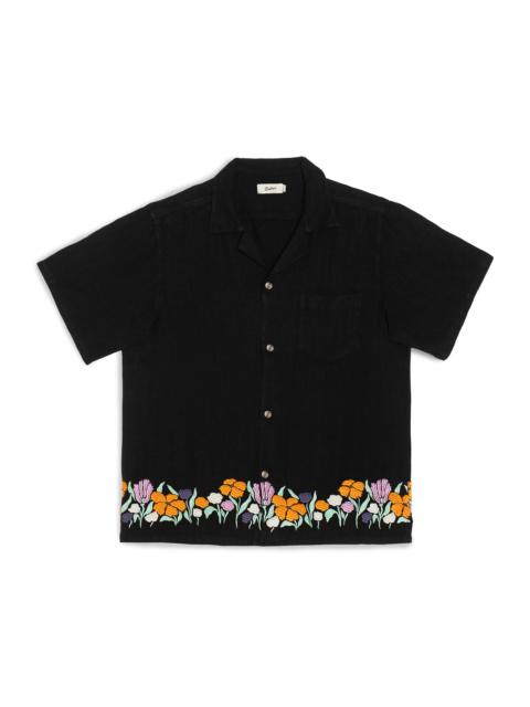 Bather Black Lawn Linen Camp Shirt