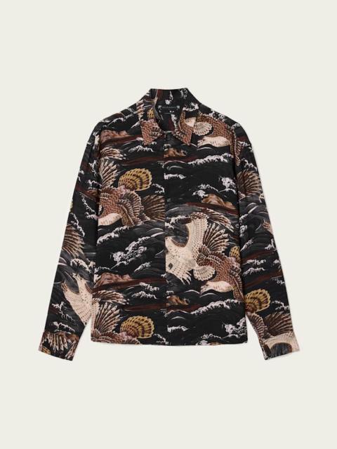 ALLSAINTS CORSICAN PRINTED OVERSIZED SHIRT