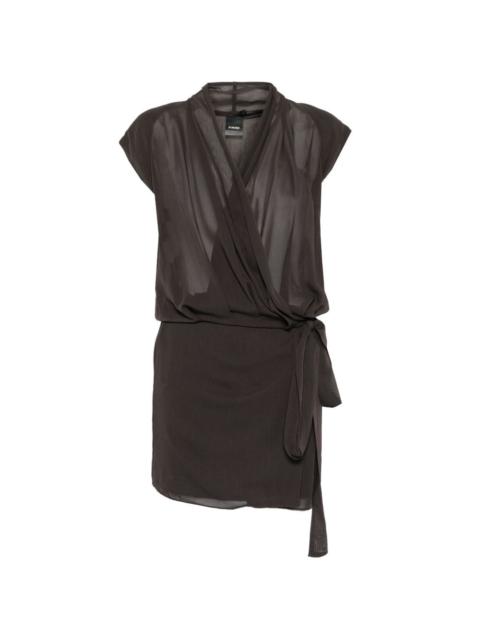 PINKO Ardola draped tie-fastening mini dress