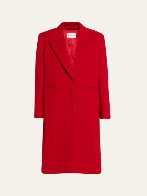 Givenchy Single-Breasted Mid-Length Wool Coat