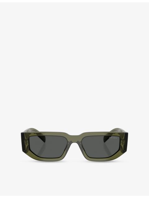 Prada PR 09ZS Rectangle-Frame Acetate Sunglasses
