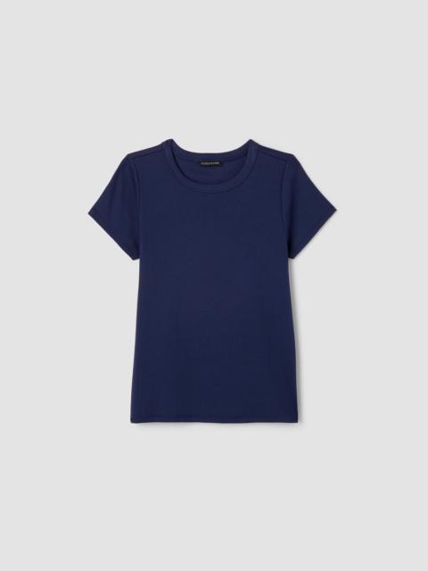 EILEEN FISHER Organic Cotton Stretch Rib Crew Neck Tee