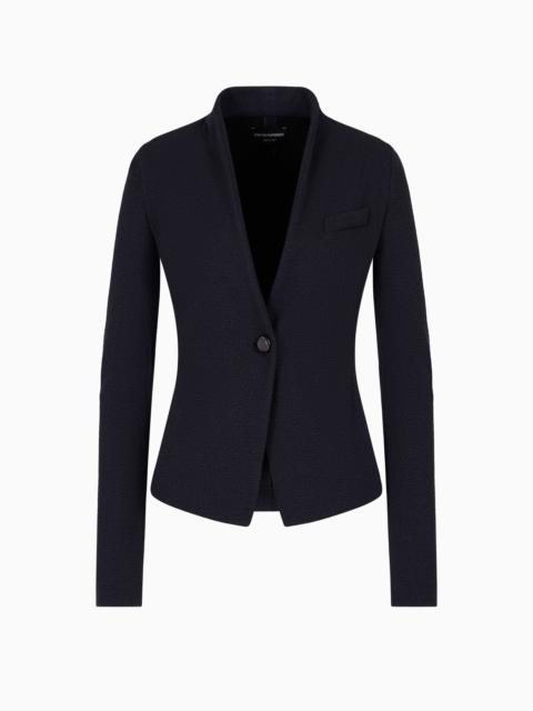 EMPORIO ARMANI Single-breasted jacket in jacquard