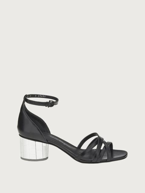 FERRAGAMO MIRRORED HEEL SANDAL