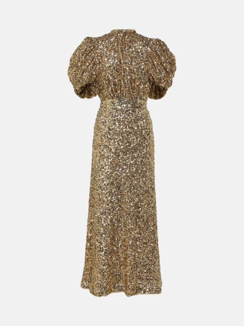 ROTATE Sequined midi dress