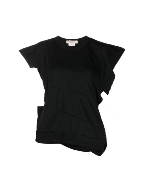 asymmetric distressed T-shirt