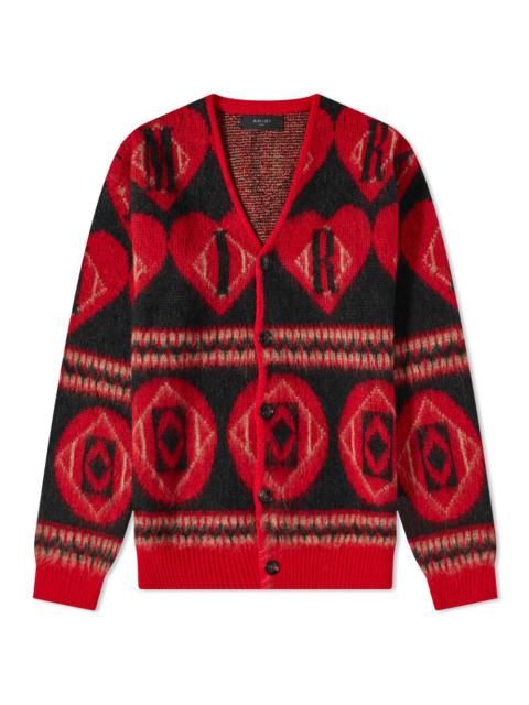 AMIRI AMIRI Mohair Logo Heart Cardigan