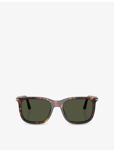 Persol PO3357S Rectangle-Frame Acetate Sunglasses