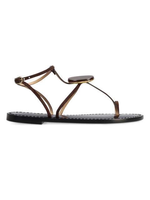 AMANU Women's The Cairo Leather Sandals - Chocolate