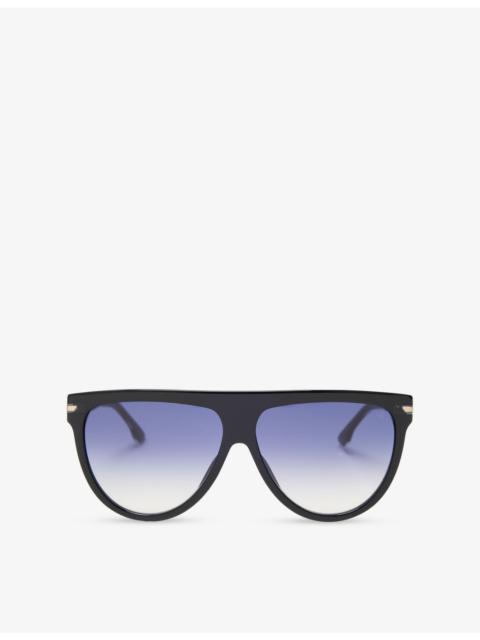 Victoria Beckham Oversized Oval Acetate Sunglasses