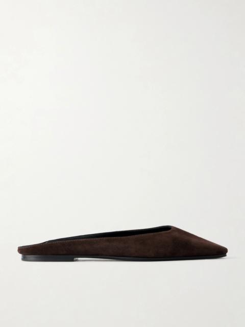 The Row June Suede Point-toe Mules