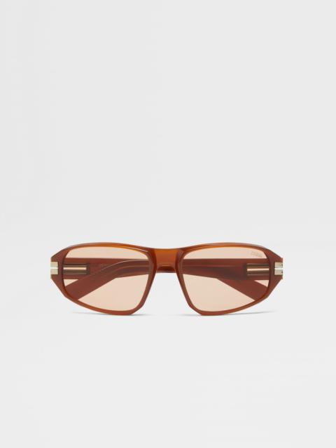 ZEGNA DARK FOLIAGE ACETATE SUNGLASSES