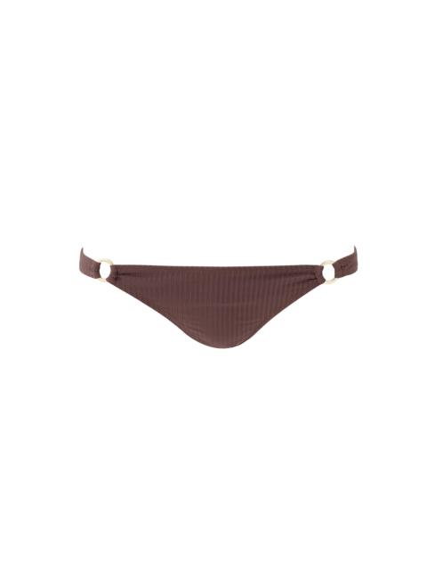 MELISSA ODABASH MONTENEGRO BROWN RIBBED BIKINI BOTTOM