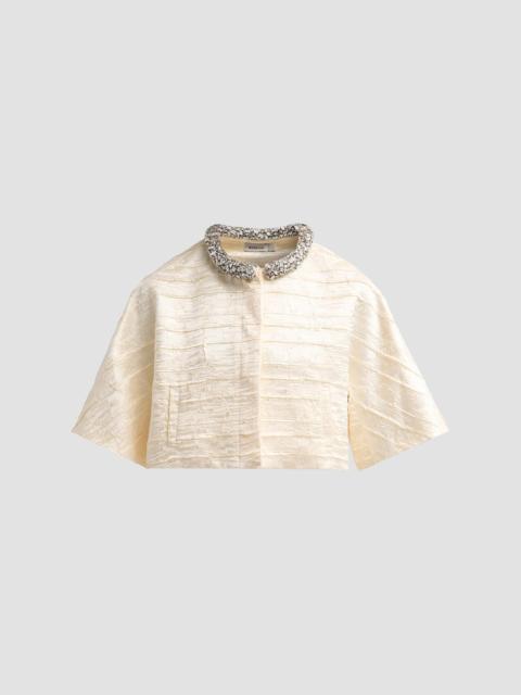 SIMKHAI Women's Elvessa Cropped Jacket - Porcelain